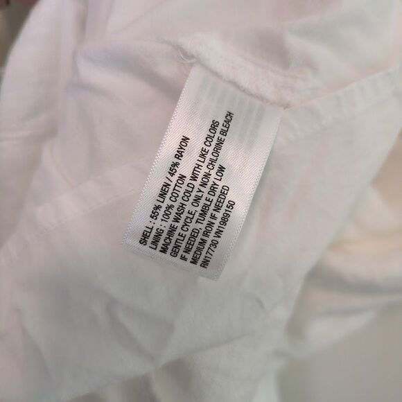 A New Day Women 10 White Mini Dress Smocked Puffed Short Sleeves - Picture 5 of 6